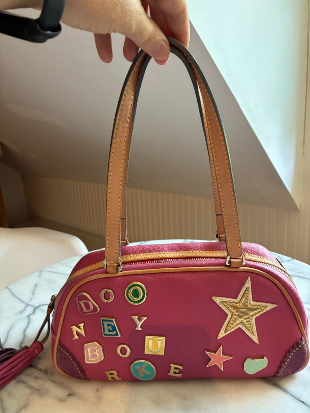 Vintage Dooney & Bourke x Lindsay Lohan “IT” Collection Alphabet Charm Bag #5